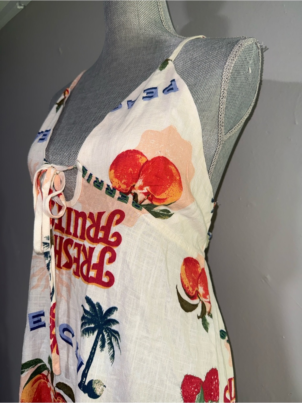 Paper Heart By Anthropologie dress Fruit Print Spaghetti Strap Maxi Dress - Picture 3 of 8